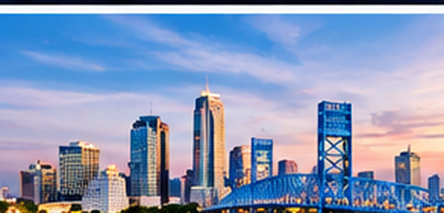 The Jacksonville skyline and a blue steel bridge