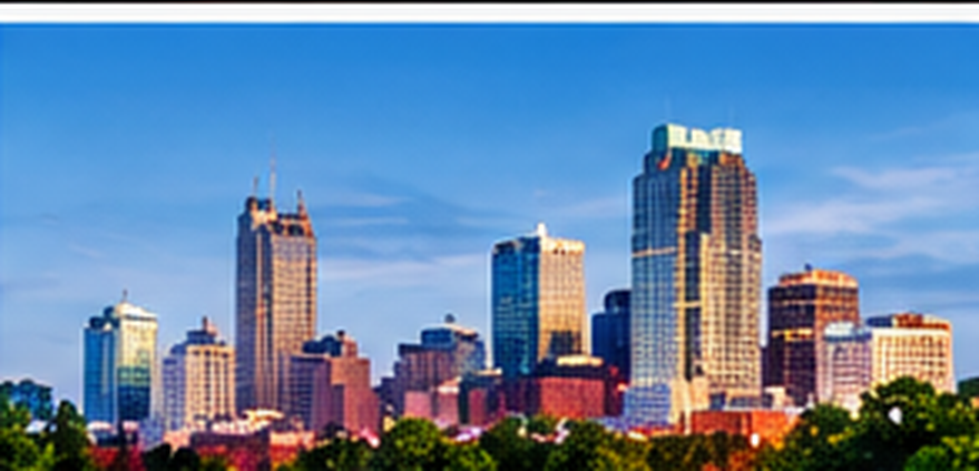 The downtown Raleigh skyline above the trees